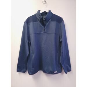 Vineyard Vines Fleece Size L Quarter Zip Long Sleeve Pullover Blue Pockets